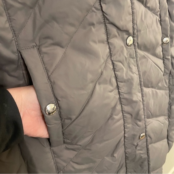 MICHAEL KORS Down Filled Quilted Puffer Parka Coat - Gray Size S - Picture 6 of 12